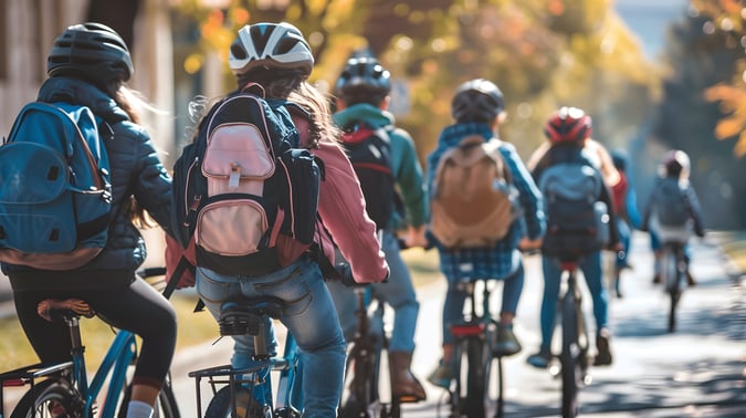 Kids Ridding Bikes