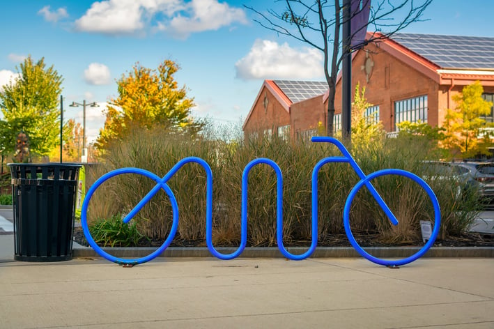 Bike Wave Bike rack and trash can